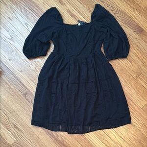 Johnny Was Black Embroidered Dress